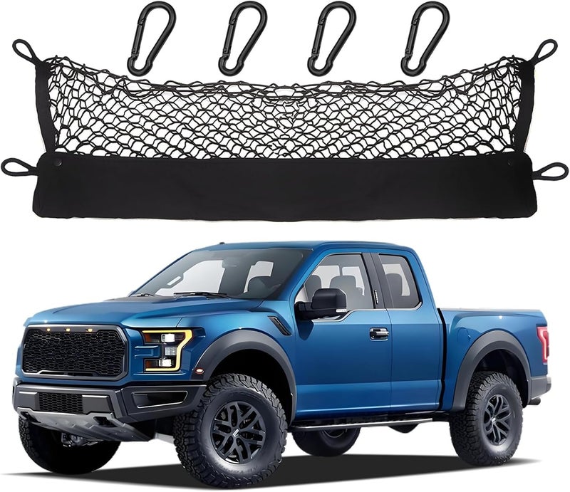 Omocyra Envelope Style Cargo Net Compatible with Ford Pickup F150 F250 F350,2026 2025 2024 2023 2022 2021 2020 2019 2018 2017 2016 2015-2013 F-150-350 Trunk Car Tailgate Netting - Image 1